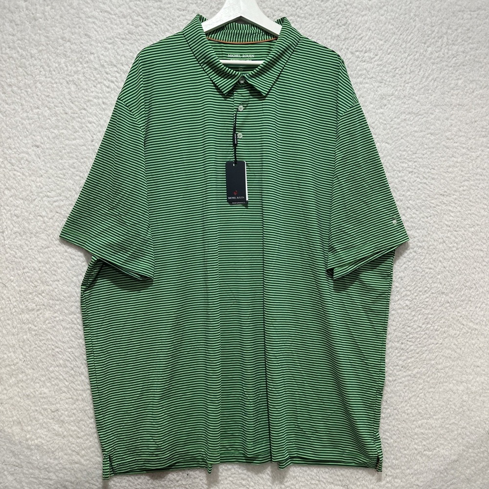 MICHEL ROUEN Golf Shirt Men's 5XL Short Sleeve‎ Lightweight Performance Polo NWT